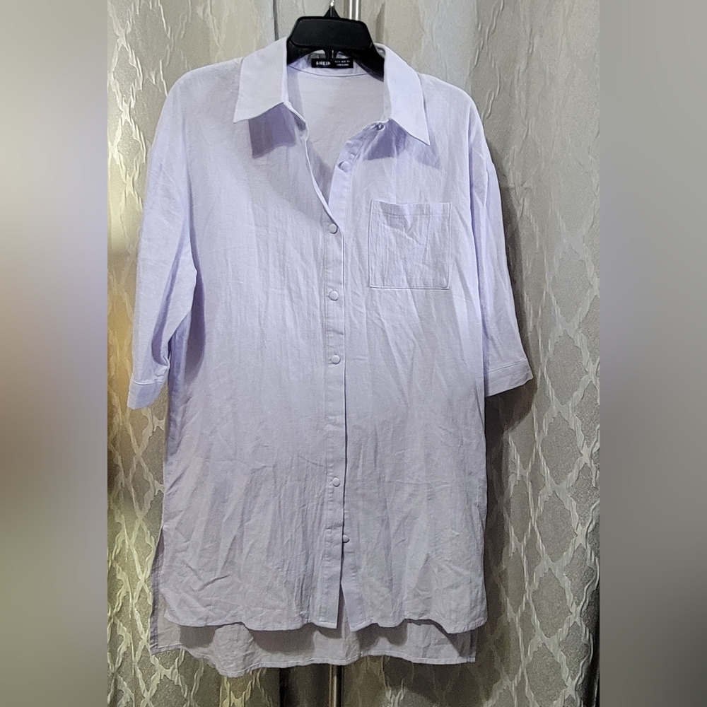 SHEIN | Light Purple | Oversized Button-Down Shirt | Size: M
